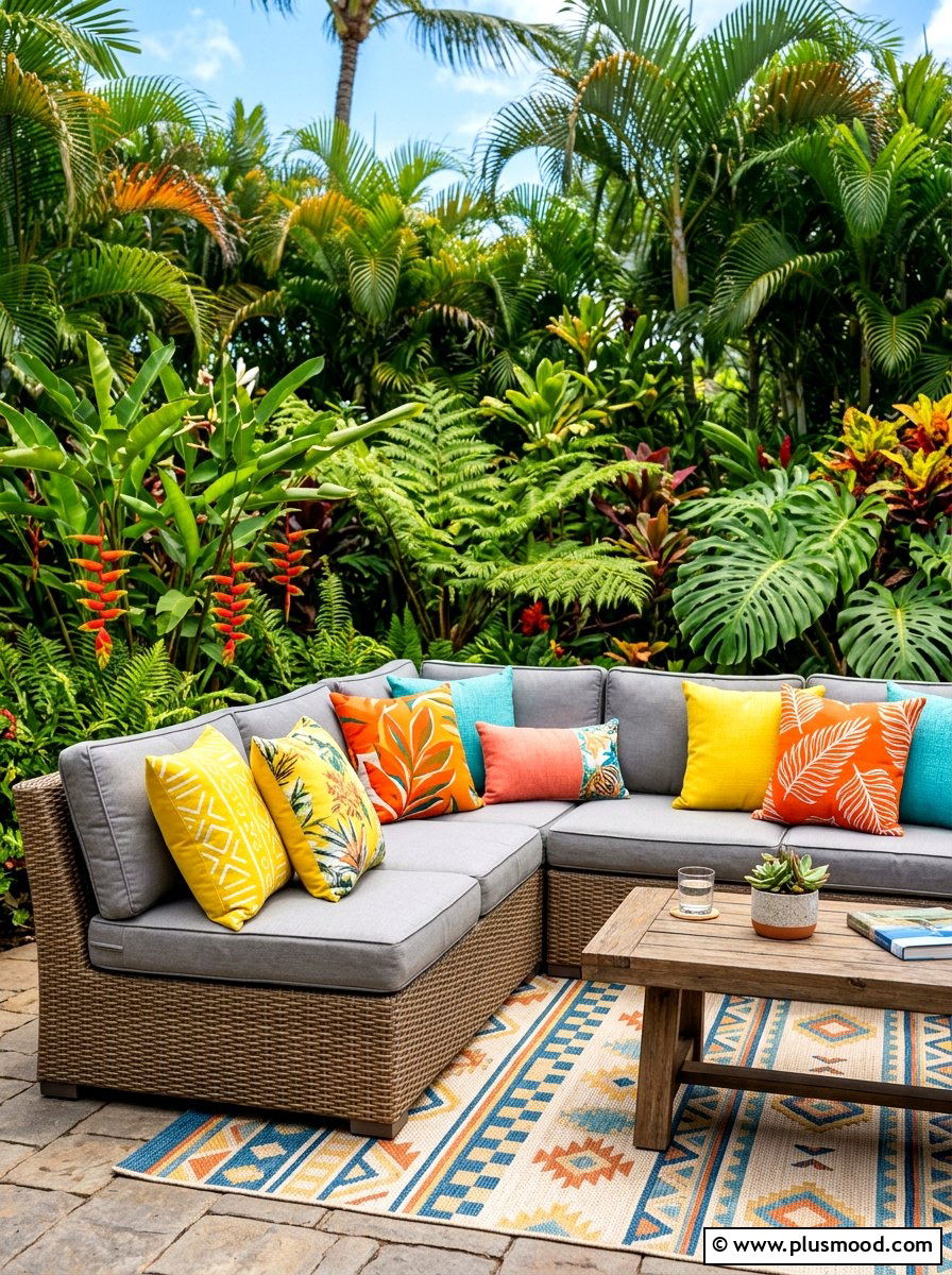Colorful Throw Pillows - 25 cheap summer porch ideas