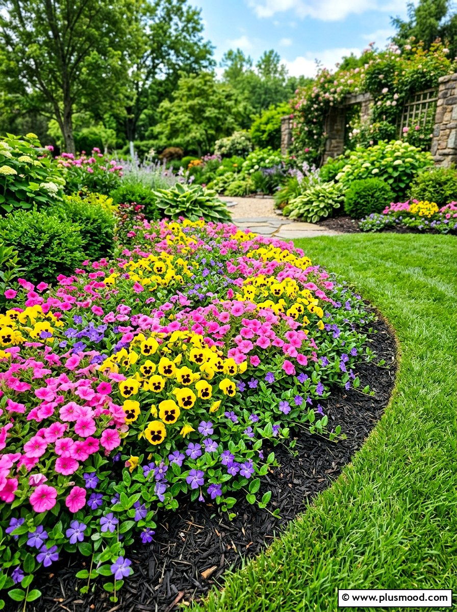 Colorful annual garden - 25 summer flower bed ideas