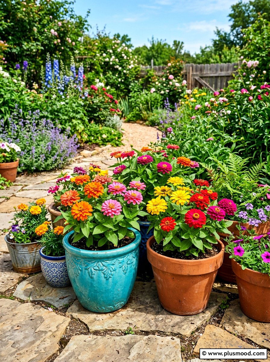 Colorful flower pots - 25 summer garden decor ideas