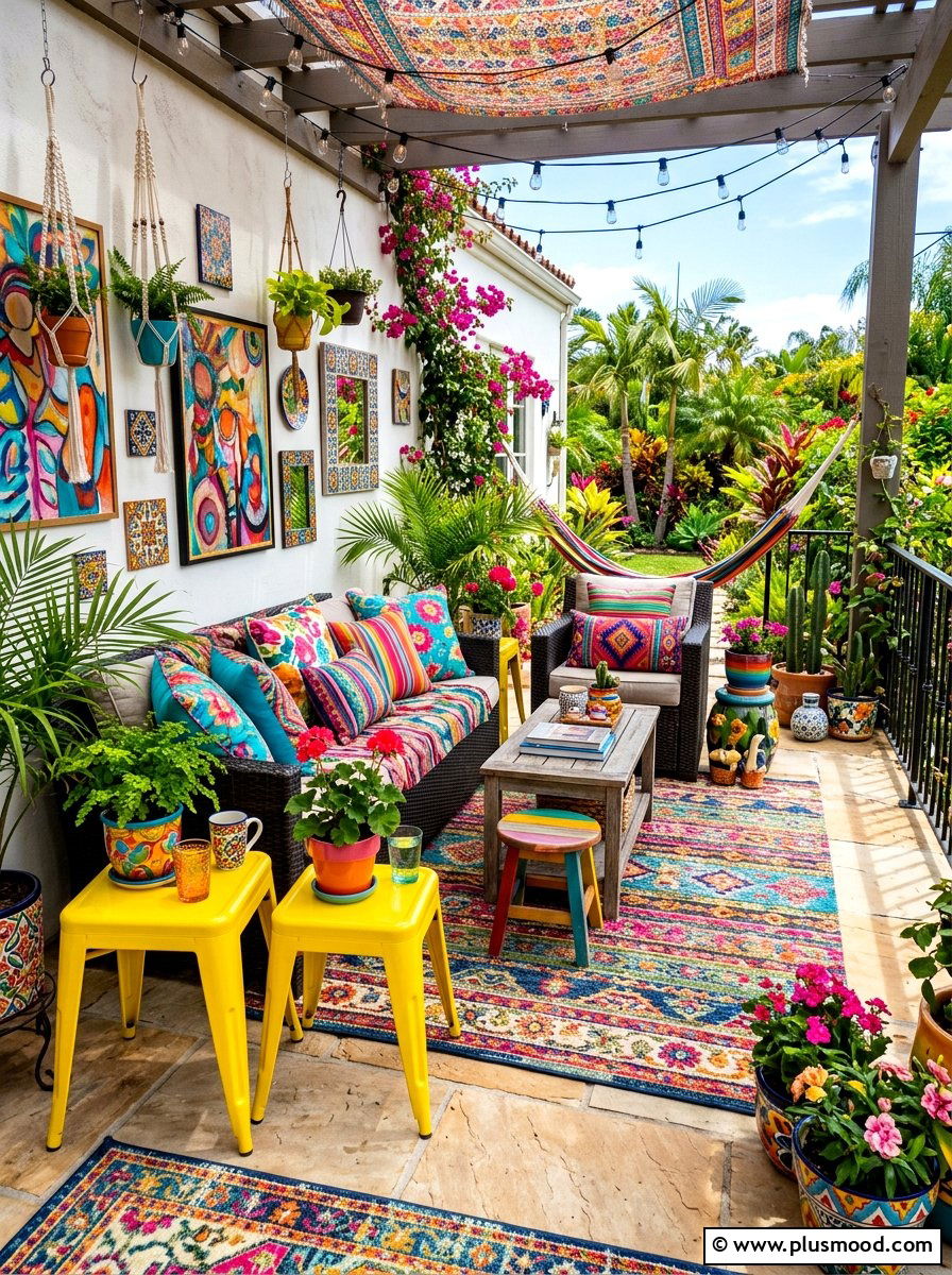 Colorful patio decor - 25 summer patio lounge ideas