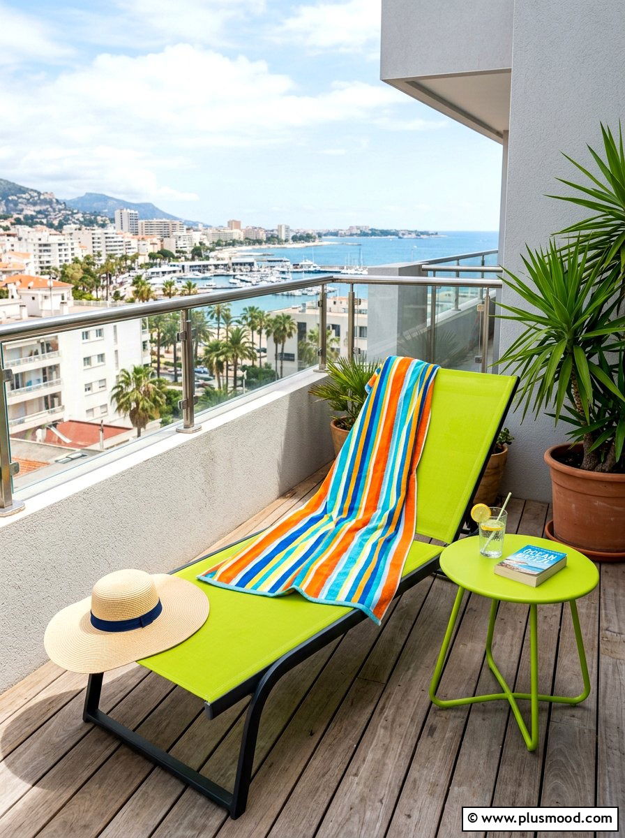 Colorful sun lounger
