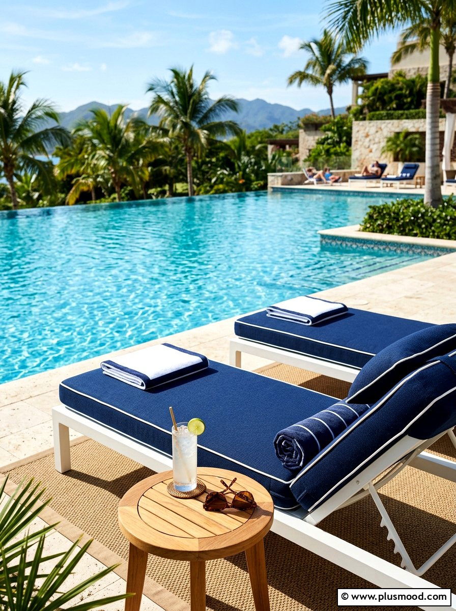 Comfortable Pool Chaise Lounges - 25 late summer pool decor ideas