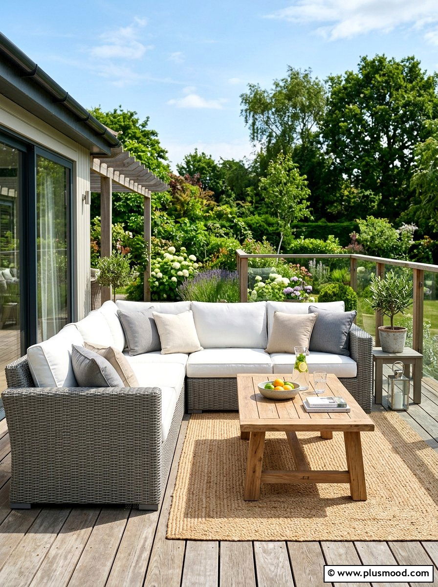 Comfortable lounge seating - 25 late summer backyard ideas