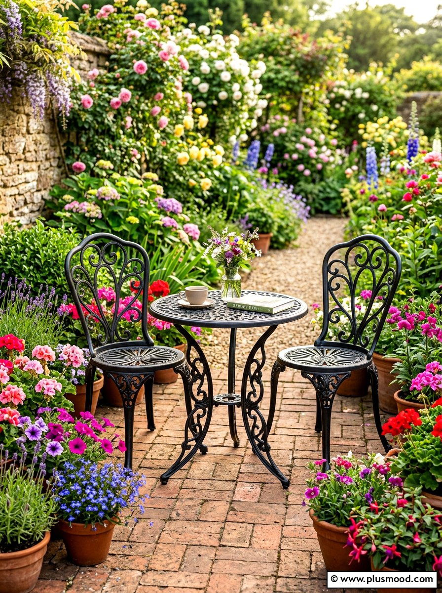 Compact Bistro Set - 25 summer small yard ideas for summer