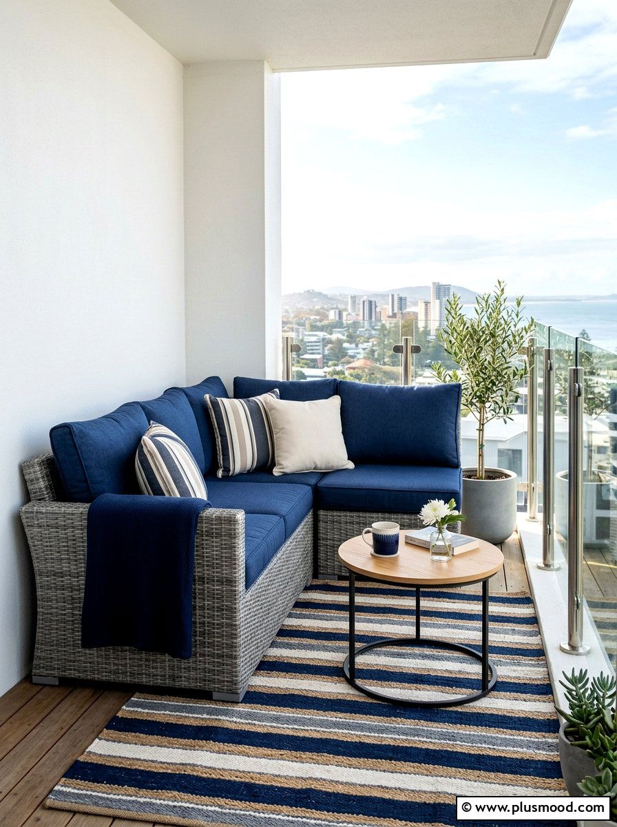 Compact Corner Sofa - 25 summer city balcony summer decor ideas