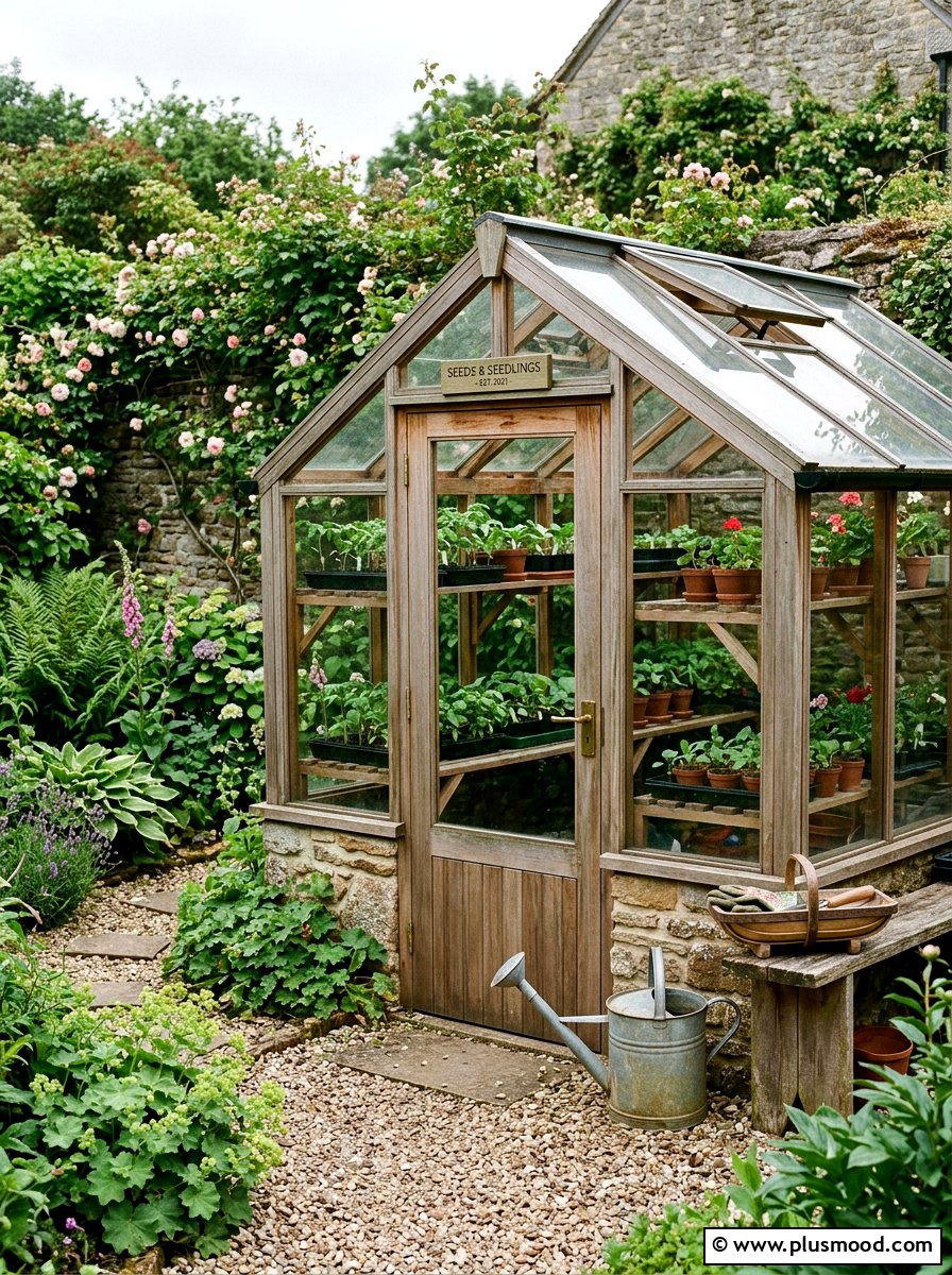 Compact Greenhouse - 25 small backyard ideas with vegetable garden