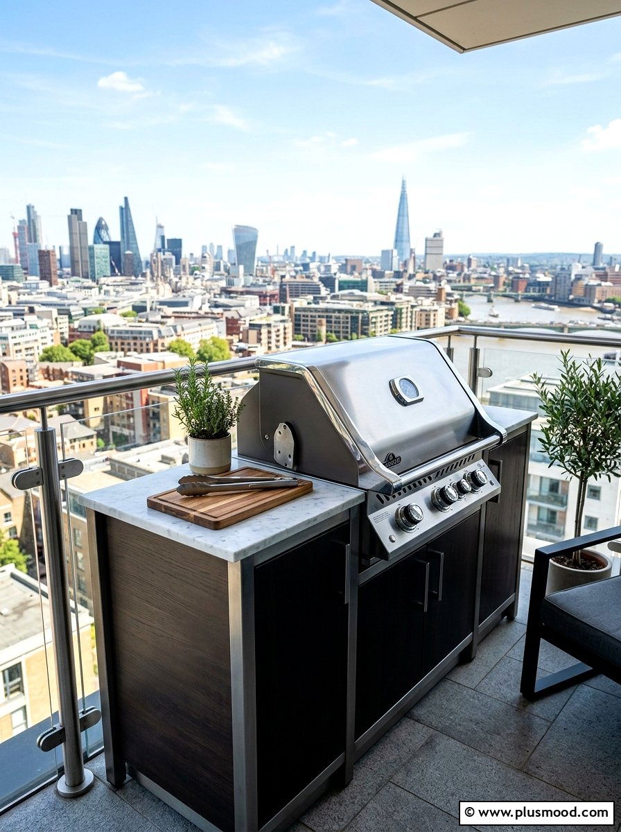 Compact Grilling Station - 25 small backyard ideas with outdoor kitchen
