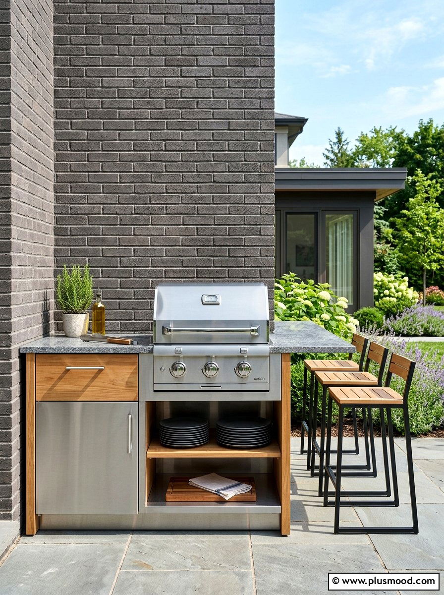 Compact Outdoor Kitchen - 25 small backyard ideas modern style