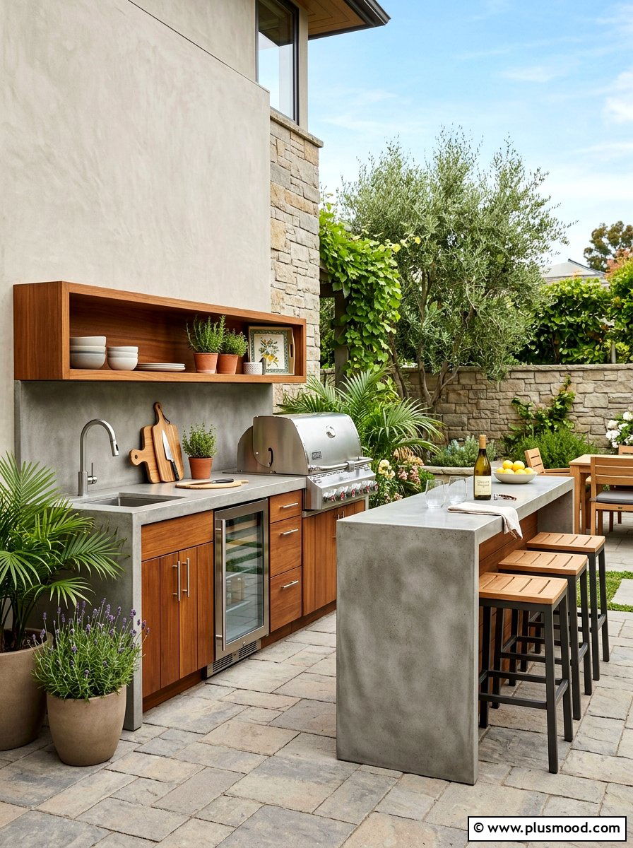 Compact Outdoor Kitchenette - 25 small backyard ideas for contemporary homes