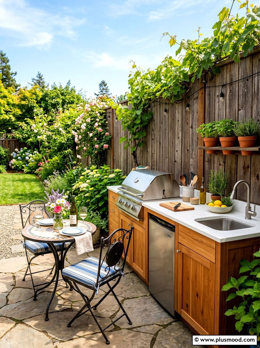 Compact Small Space Kitchen - 25 summer outdoor kitchen entertaining ideas