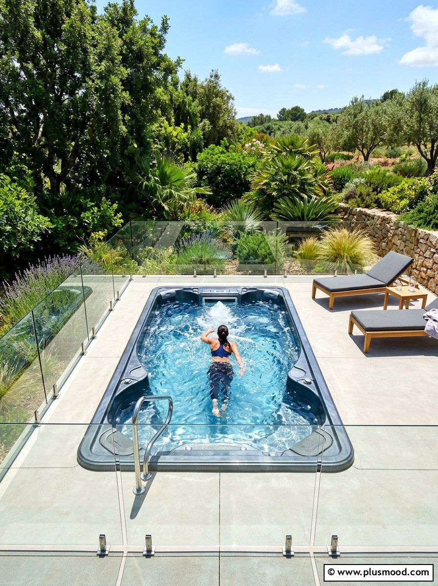 Compact Swim Spa - 25 summer backyard spa ideas