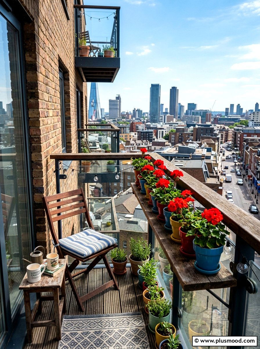 Compact geraniums for small balconies - 25 summer planters with geraniums ideas