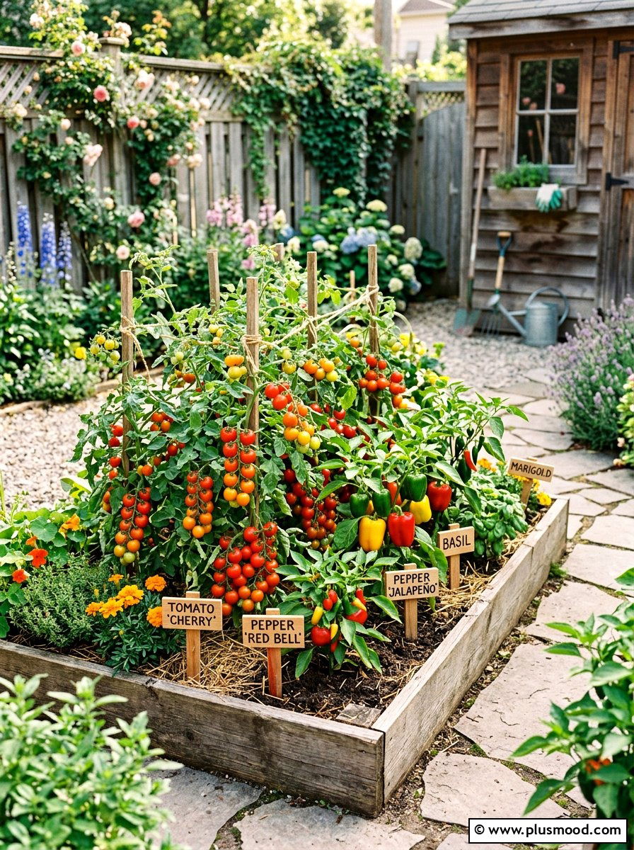 Compact kitchen garden - 25 small backyard ideas with raised garden