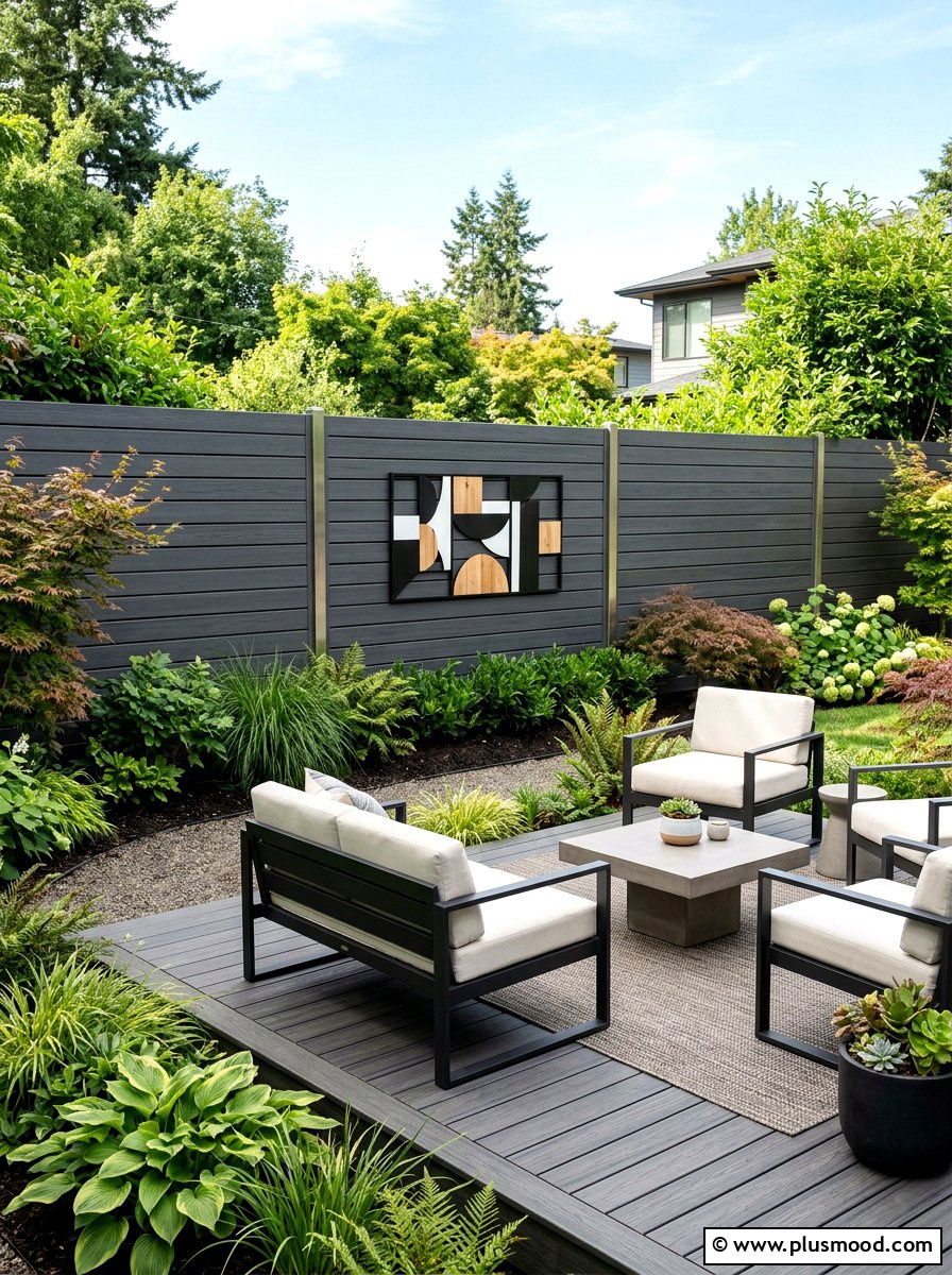 Composite Decking Fence - 25 small backyard ideas with privacy fence
