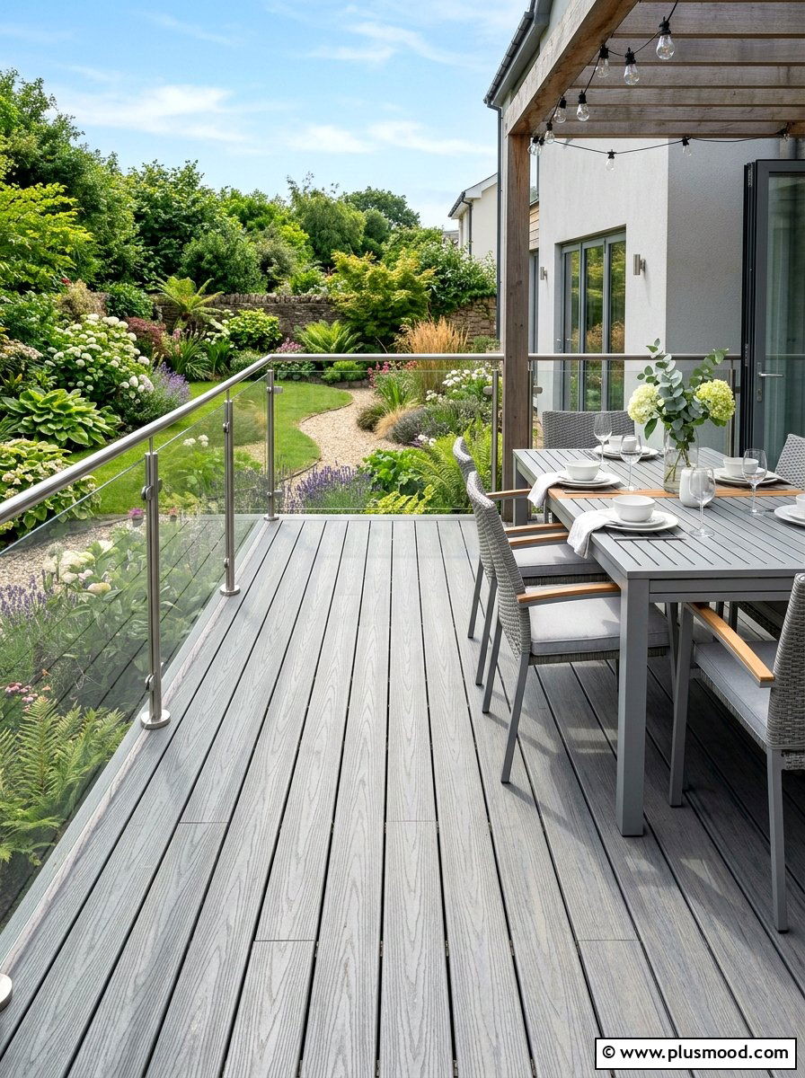 Composite Decking Space - 25 small backyard ideas low maintenance