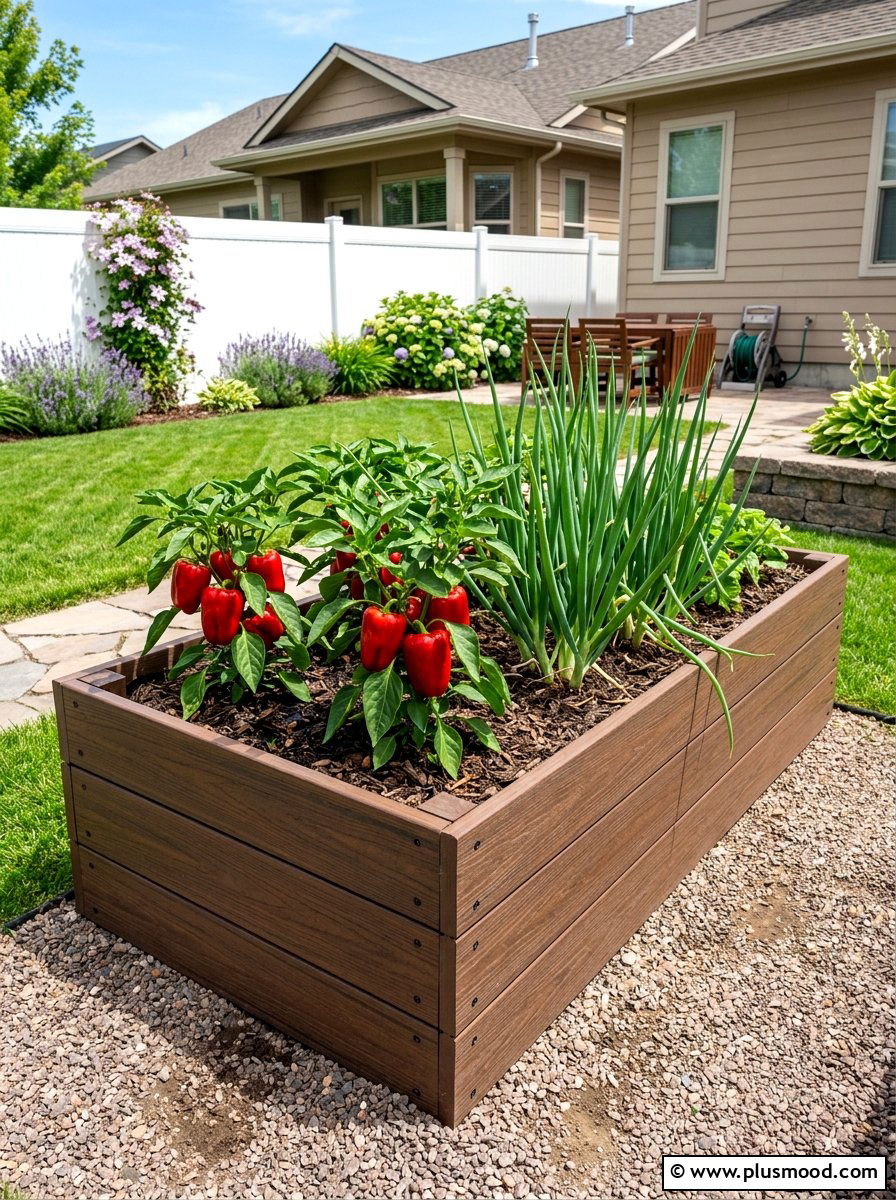 Composite Wood Garden Box - 25 summer raised garden bed ideas