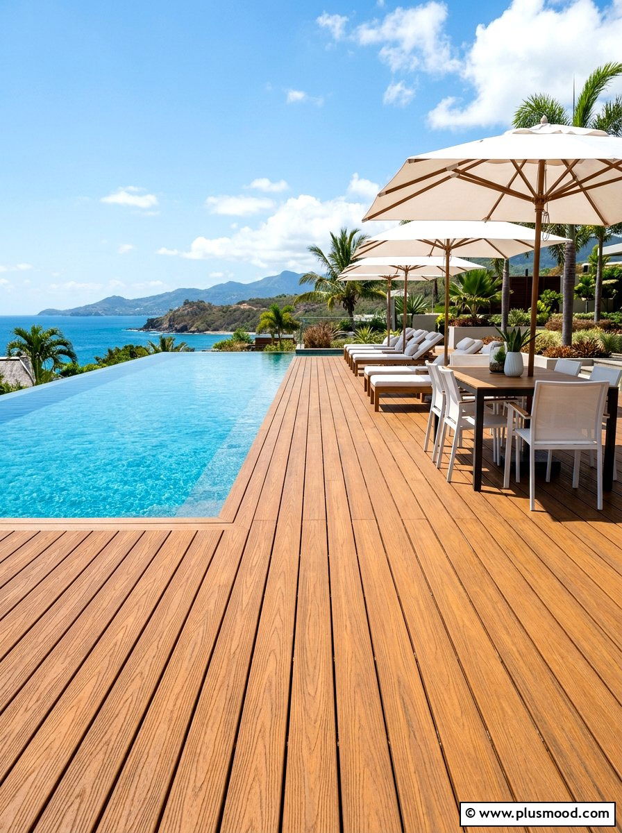 Composite Wood Pool Decking - 25 summer pool patio ideas
