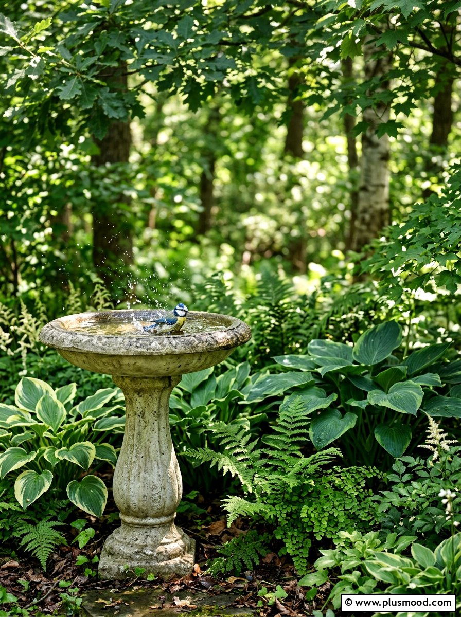 Concrete Bird Bath - 25 summer landscape refresh ideas