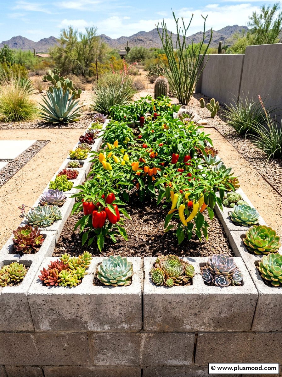 Concrete Block Raised Bed - 25 summer raised garden bed ideas
