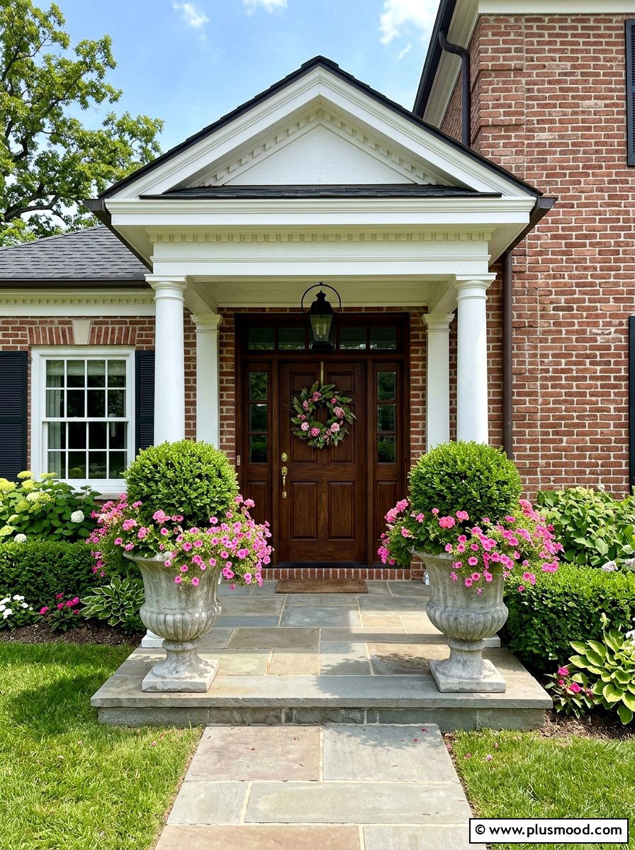 Concrete Front Door Urn - 25 summer front door planter ideas
