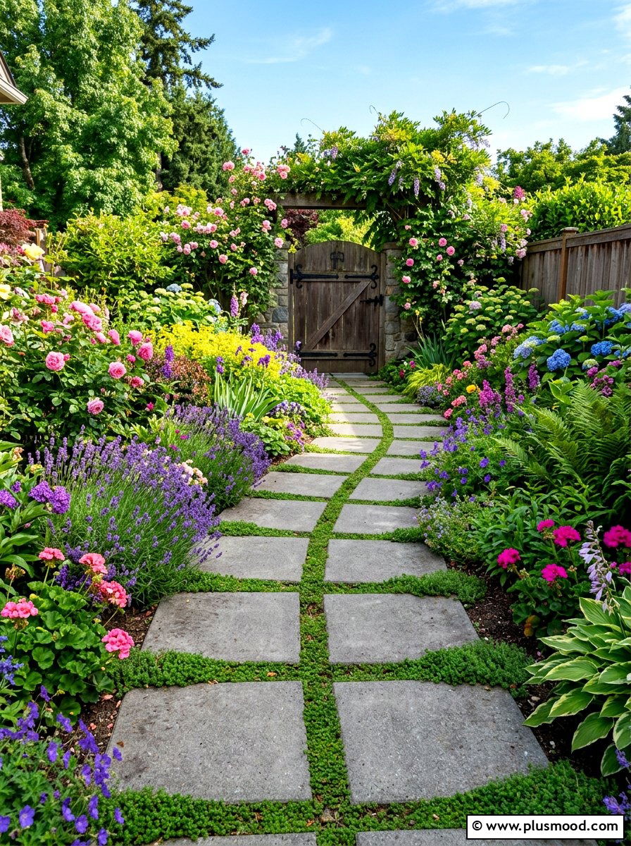 Concrete Paver Walkway - 25 summer backyard ideas on a budget