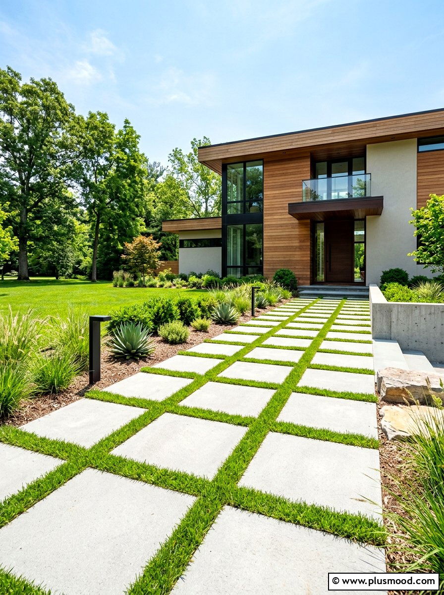 Concrete Paver Walkway - 25 summer backyard makeover ideas