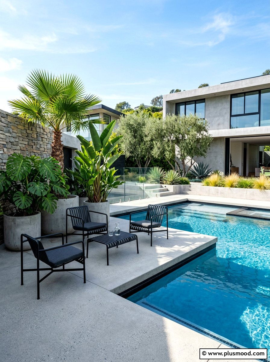 Concrete Pool Deck - 25 summer pool deck ideas