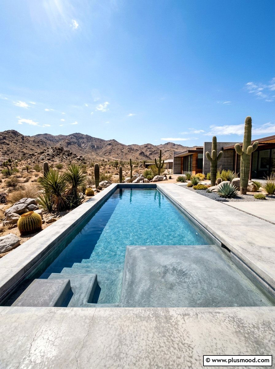 Concrete Pool - 25 small backyard ideas with pool