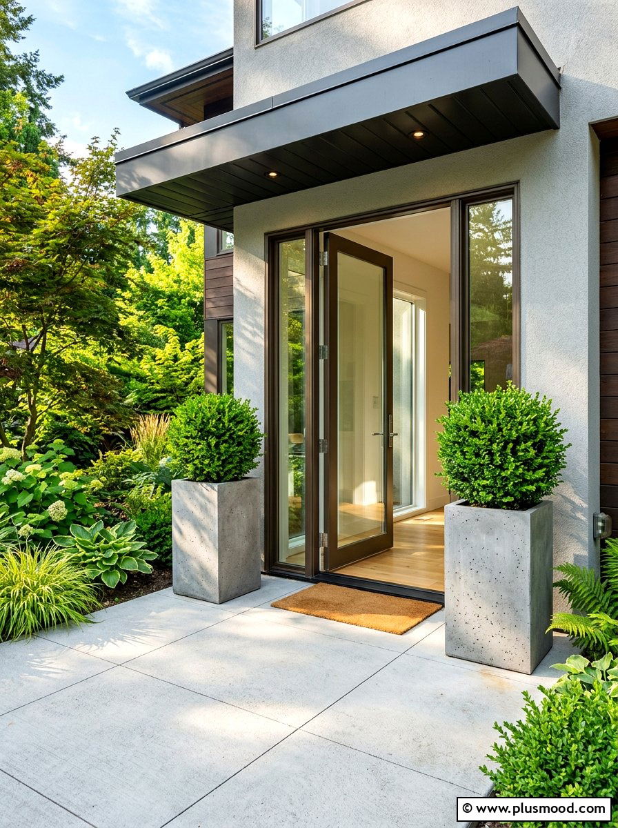 Concrete Porch Planters - 25 summer front porch curb appeal ideas