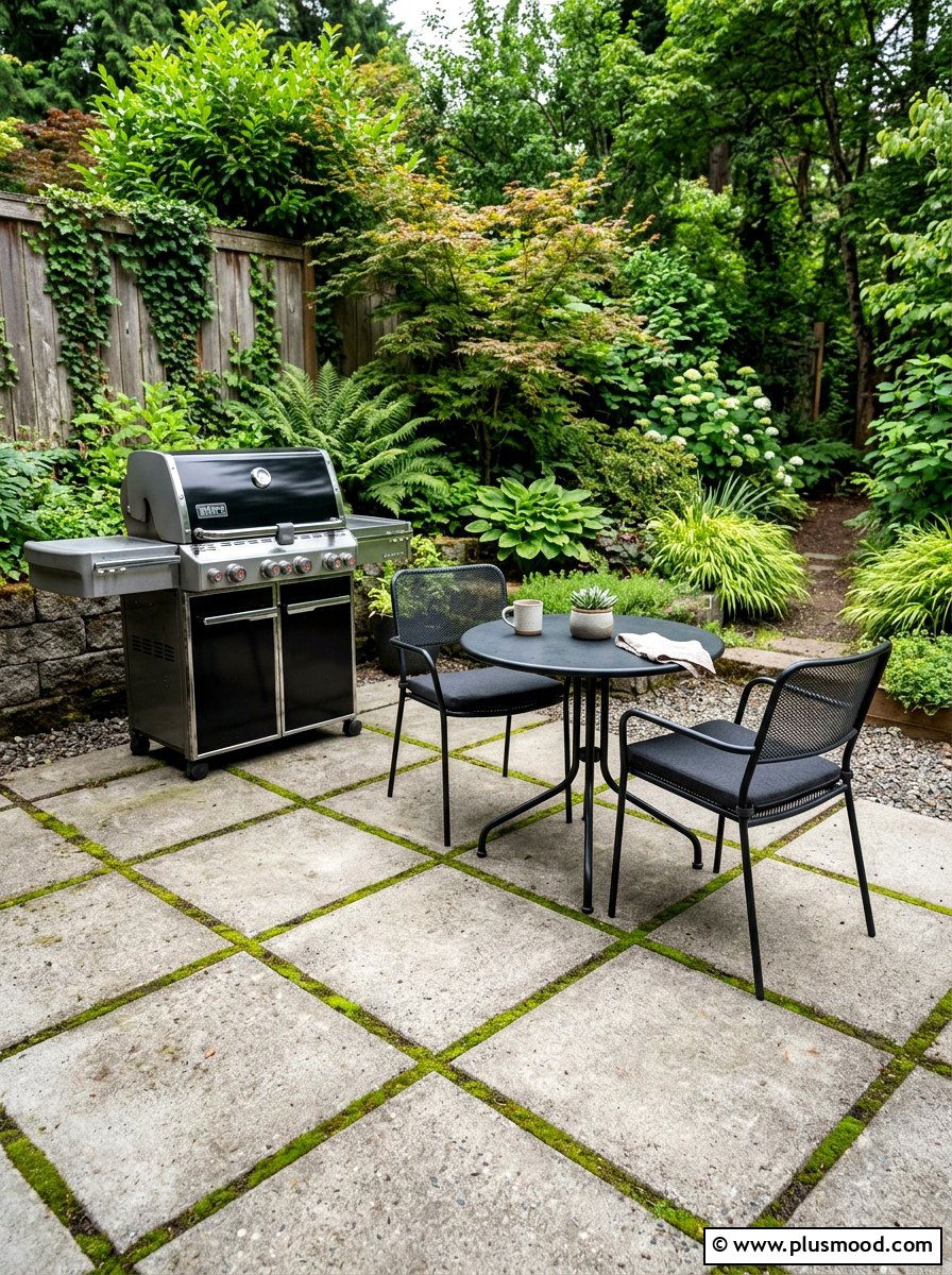 Concrete Slab Patio - 25 small backyard ideas for no grass yards