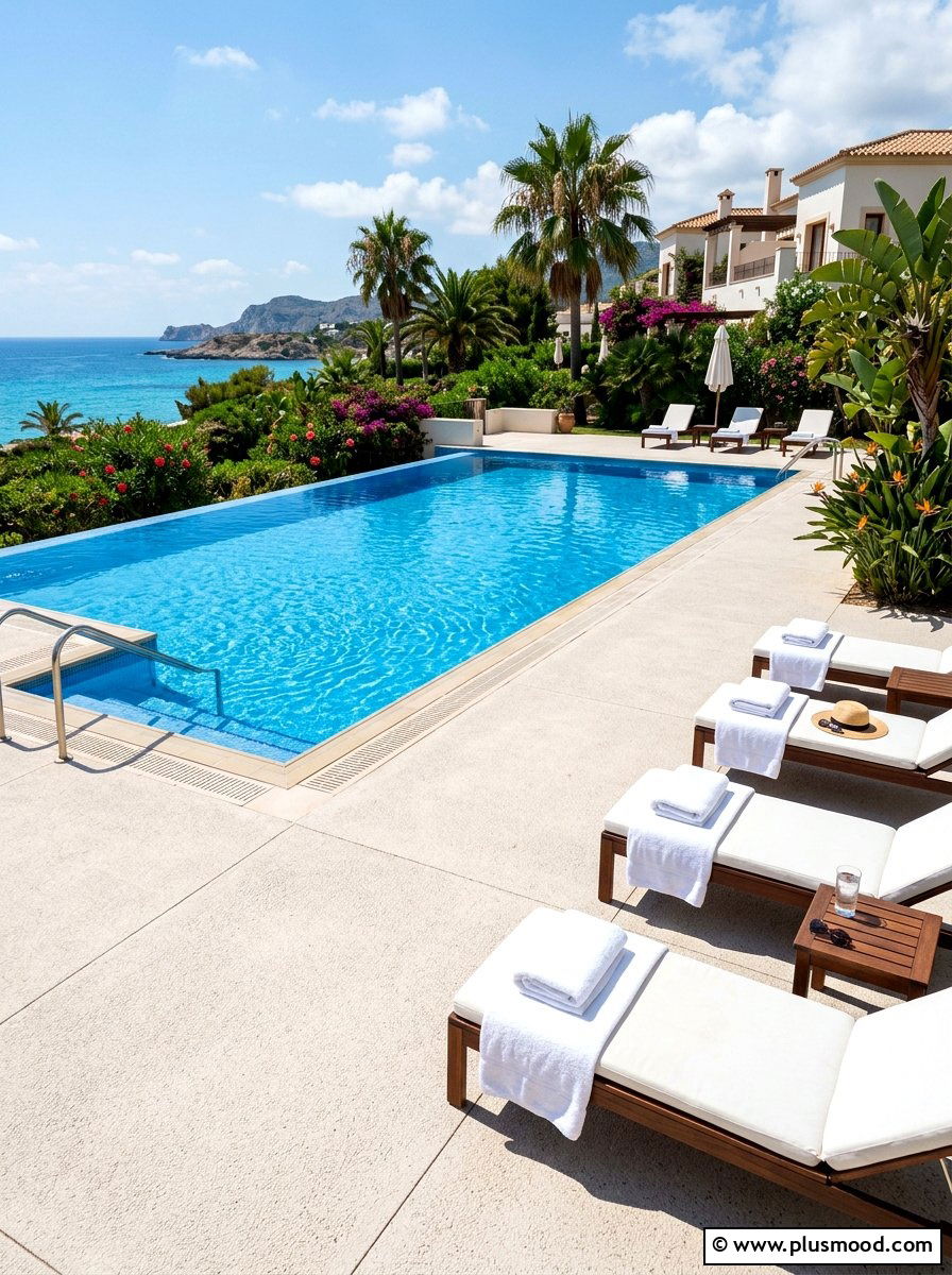 Concrete patio with pool - 25 summer concrete patio ideas for summer