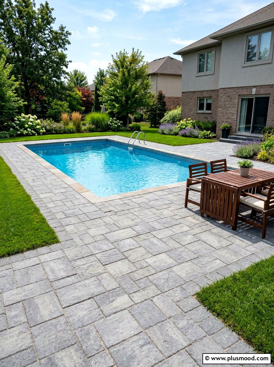 Concrete pool pavers - 25 pool landscaping ideas with pavers