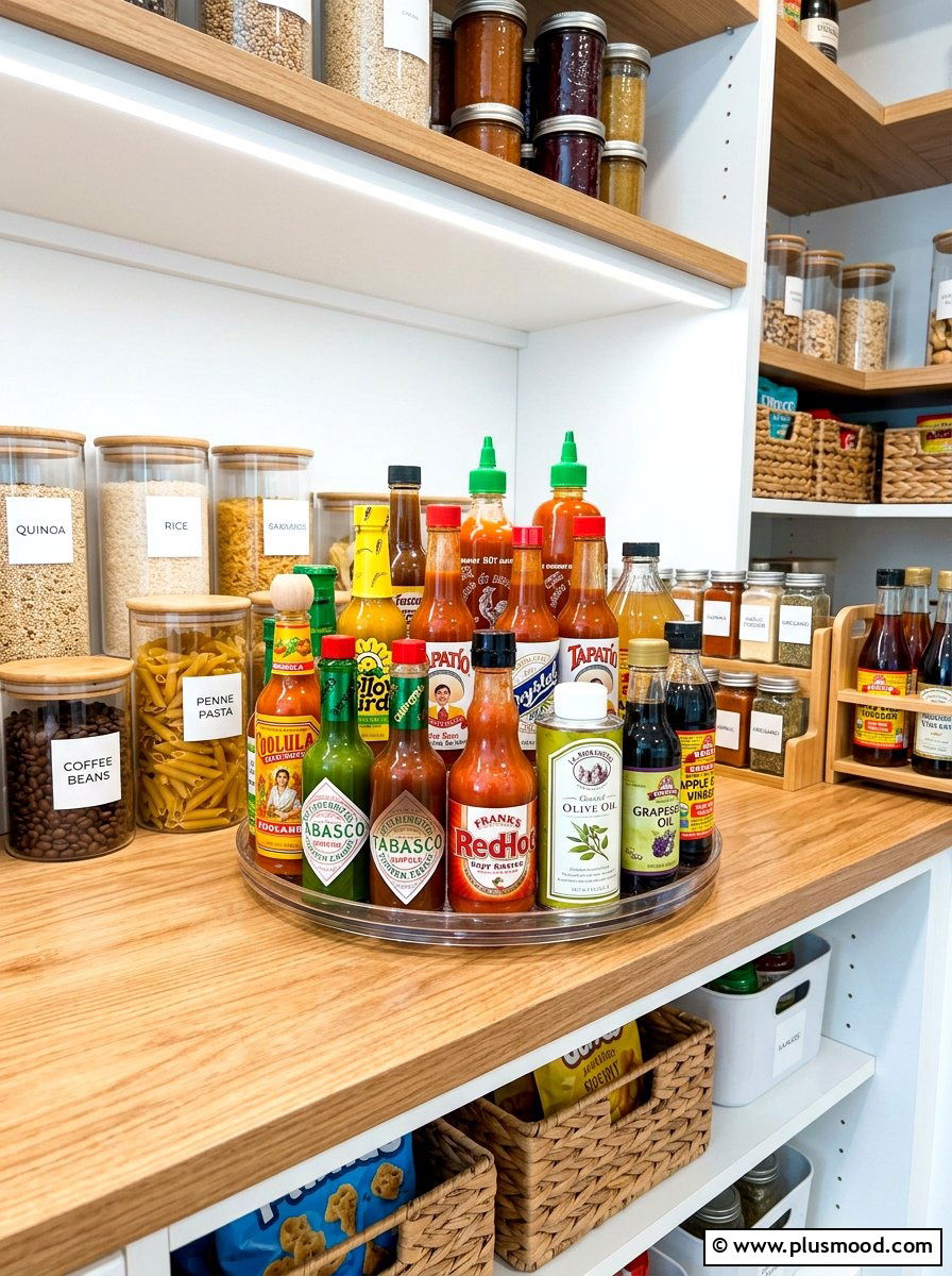 Condiment Turntable - 25 summer pantry organization ideas
