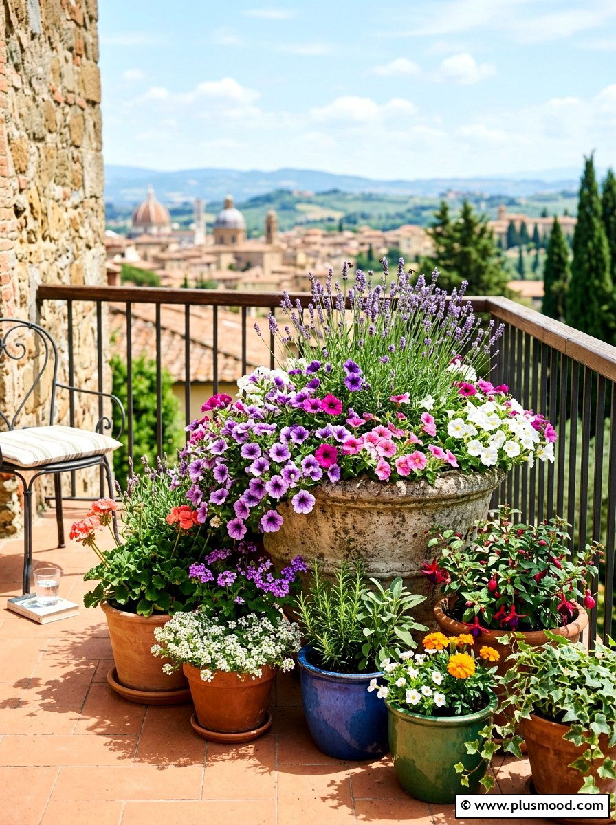 Container Garden Arrangement - 25 small backyard ideas for apartments