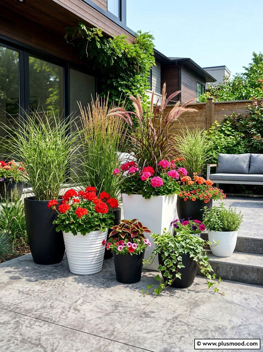 Container Garden Layout - 25 summer backyard makeover ideas