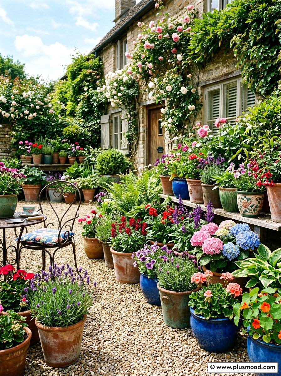 Container Gardening - 25 small backyard ideas for secluded spaces