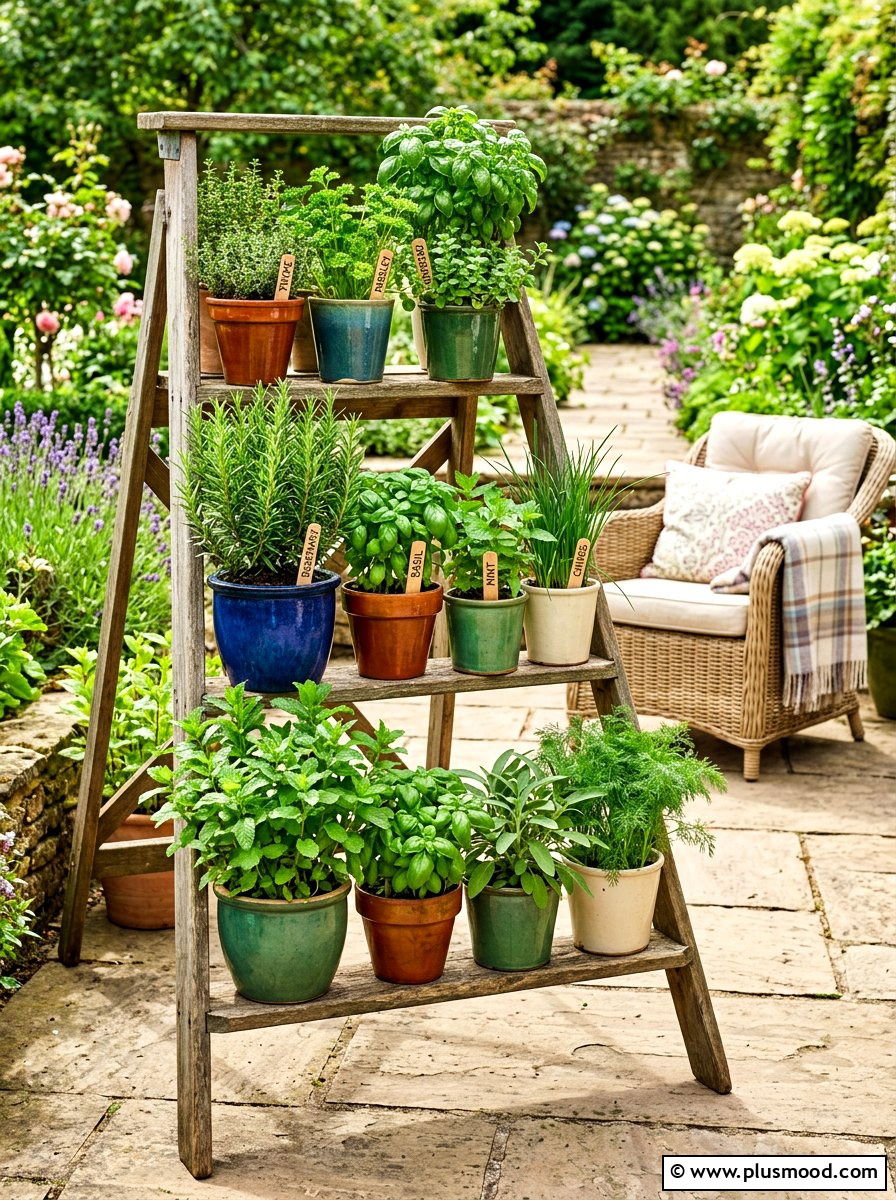 Container Herb Garden - 25 summer small garden ideas