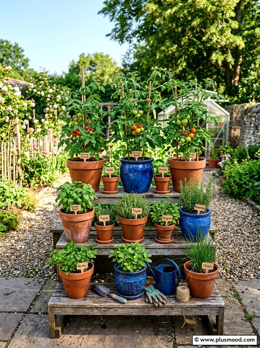 Container Vegetable Garden - 25 Small Backyard Ideas