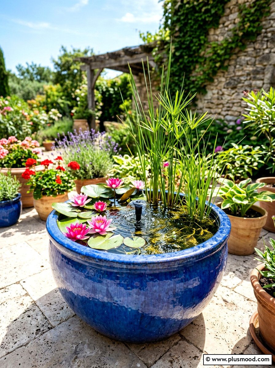Container Water Garden - 25 summer backyard cooling ideas