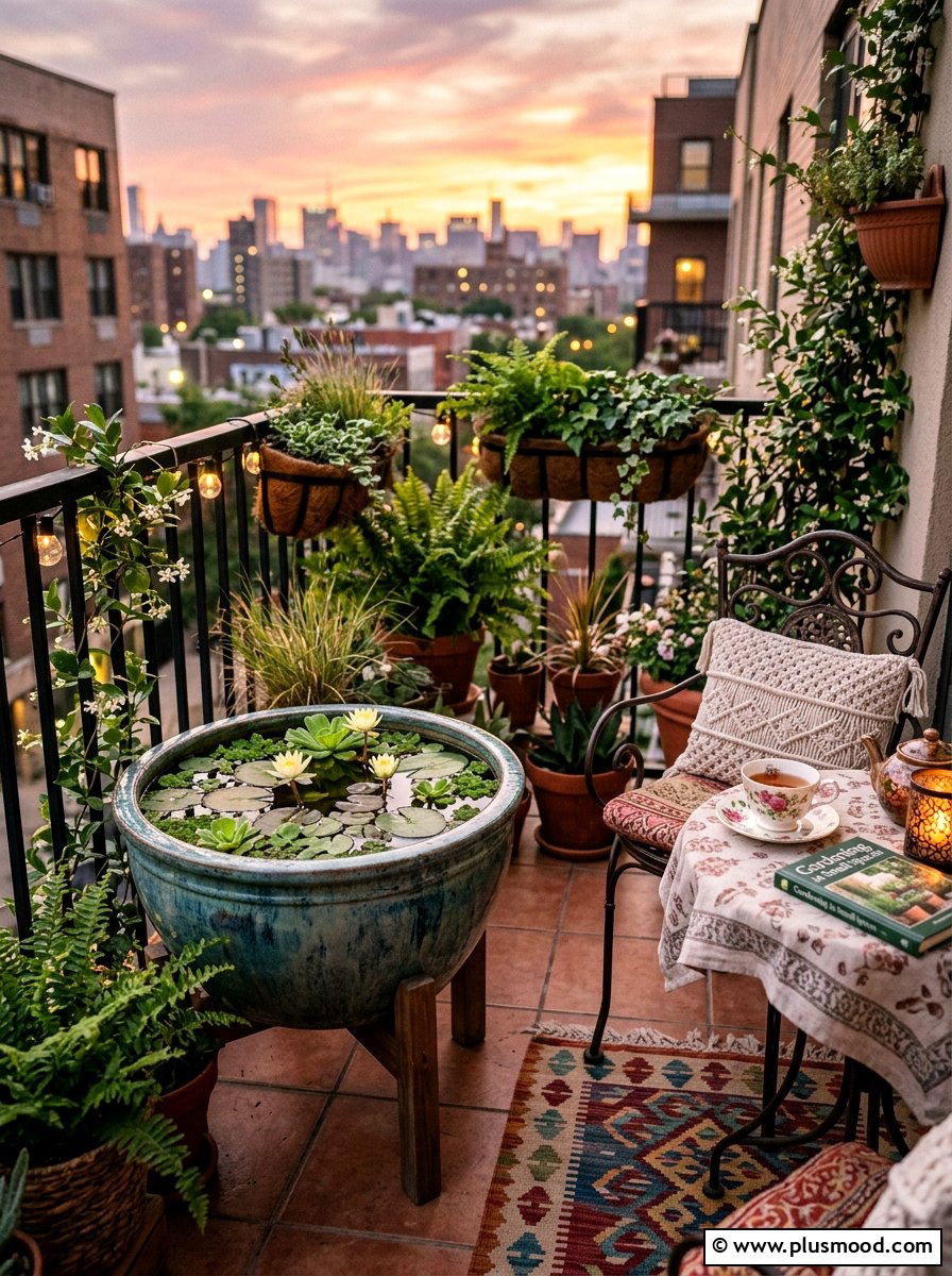 Container pond - 25 small backyard ideas with water feature