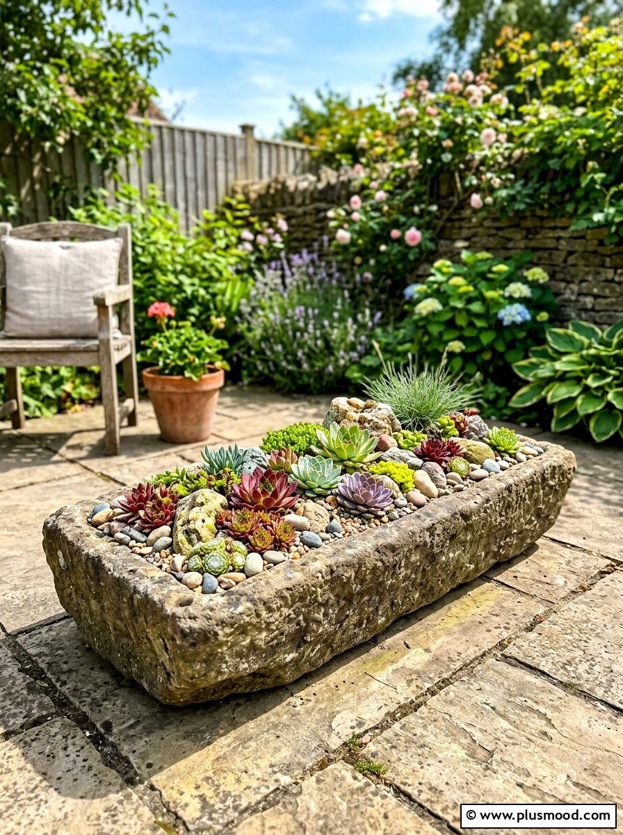 Container rock garden display - 25 summer rock garden ideas