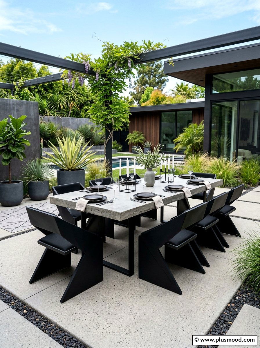 Contemporary Backyard Dining - 25 summer backyard dining ideas