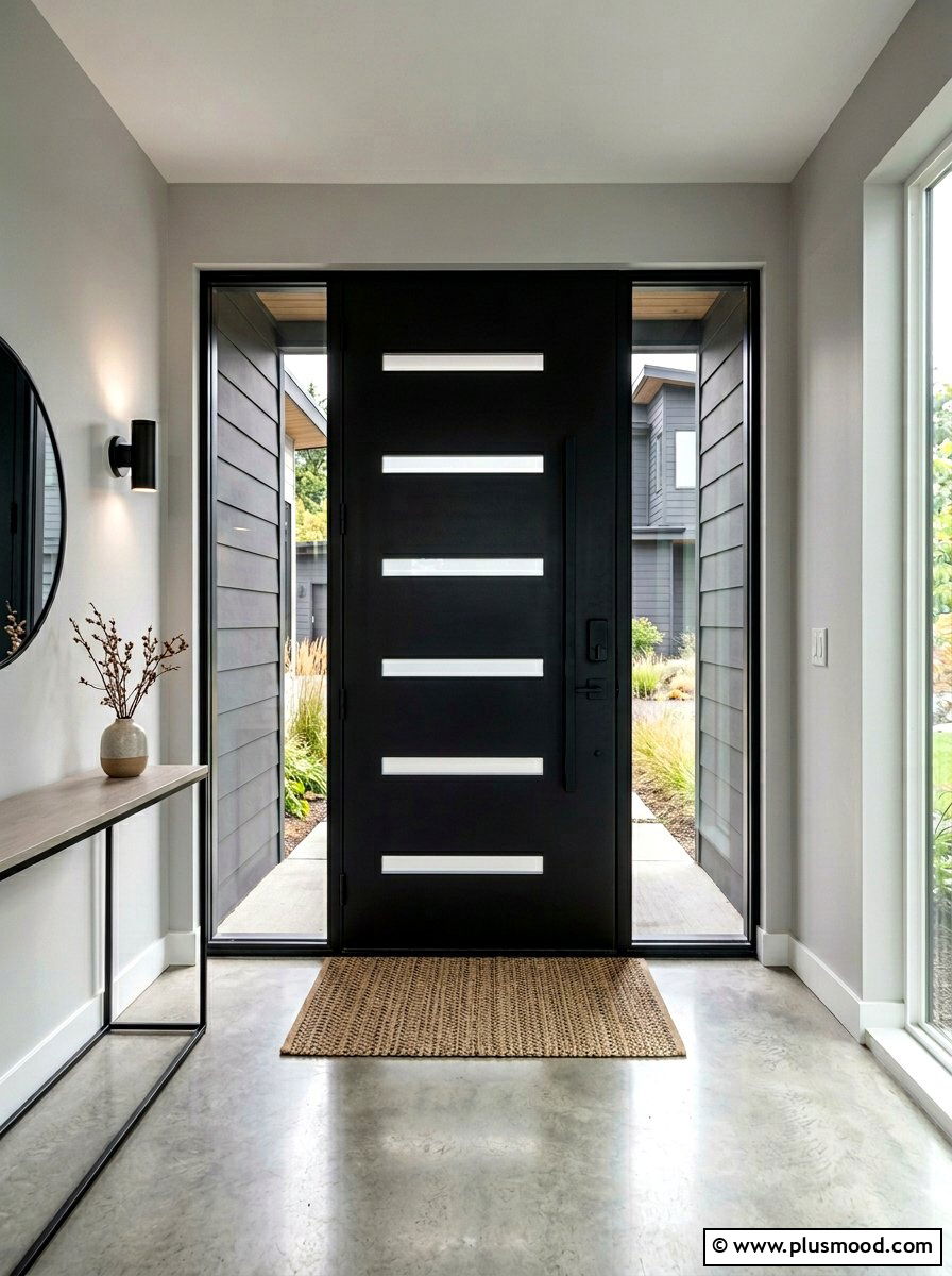 Contemporary Black Front Door - 25 summer black front door ideas