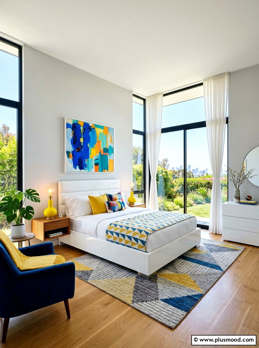 Contemporary Bright Bedroom - 25 summer apartment bedroom ideas