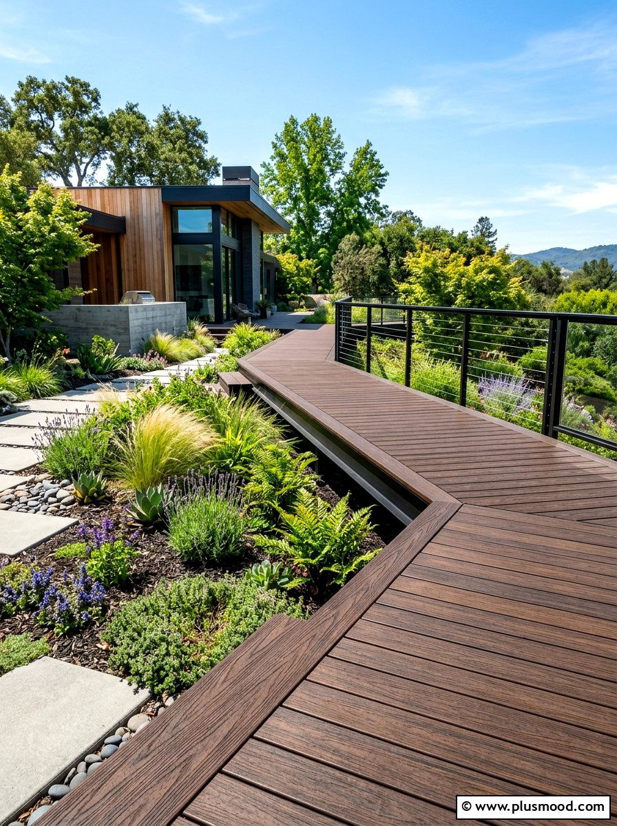 Contemporary Composite Timber Boardwalk - 25 summer garden pathway ideas
