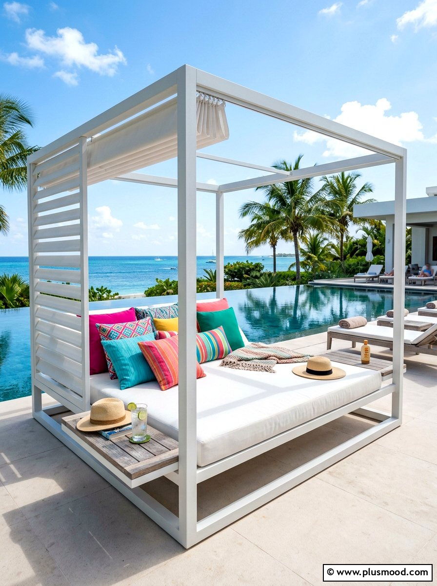 Contemporary Daybed - 25 summer balcony seating ideas
