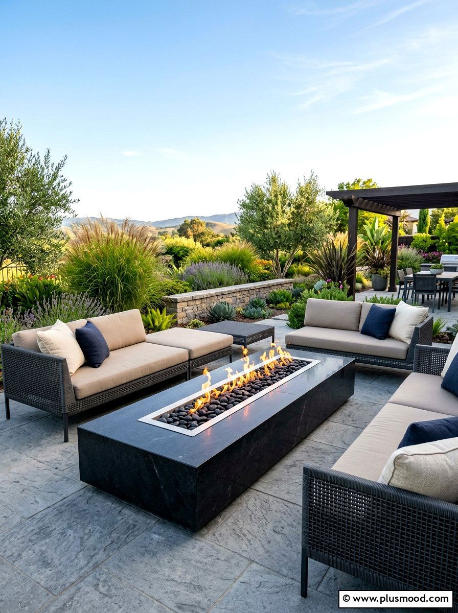Contemporary Fire Pit - 25 small backyard ideas with fire pit