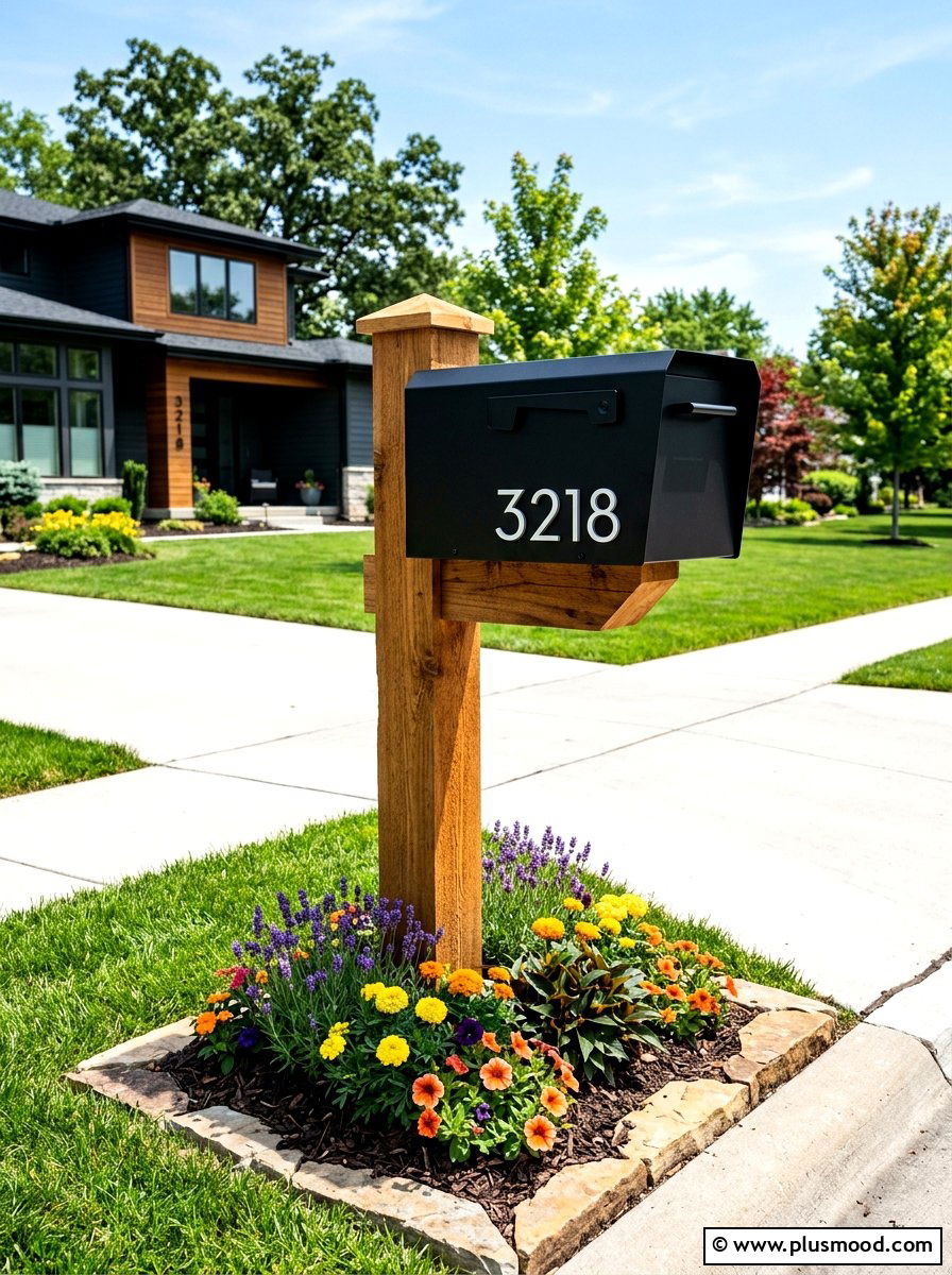 Contemporary Mailbox Upgrade - 25 summer front yard makeover ideas