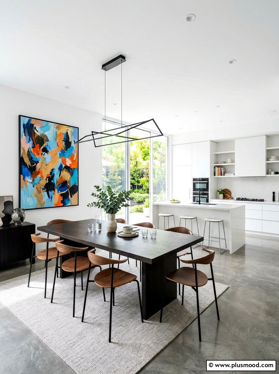 Contemporary Open Dining Room - 25 summer dining room decor ideas