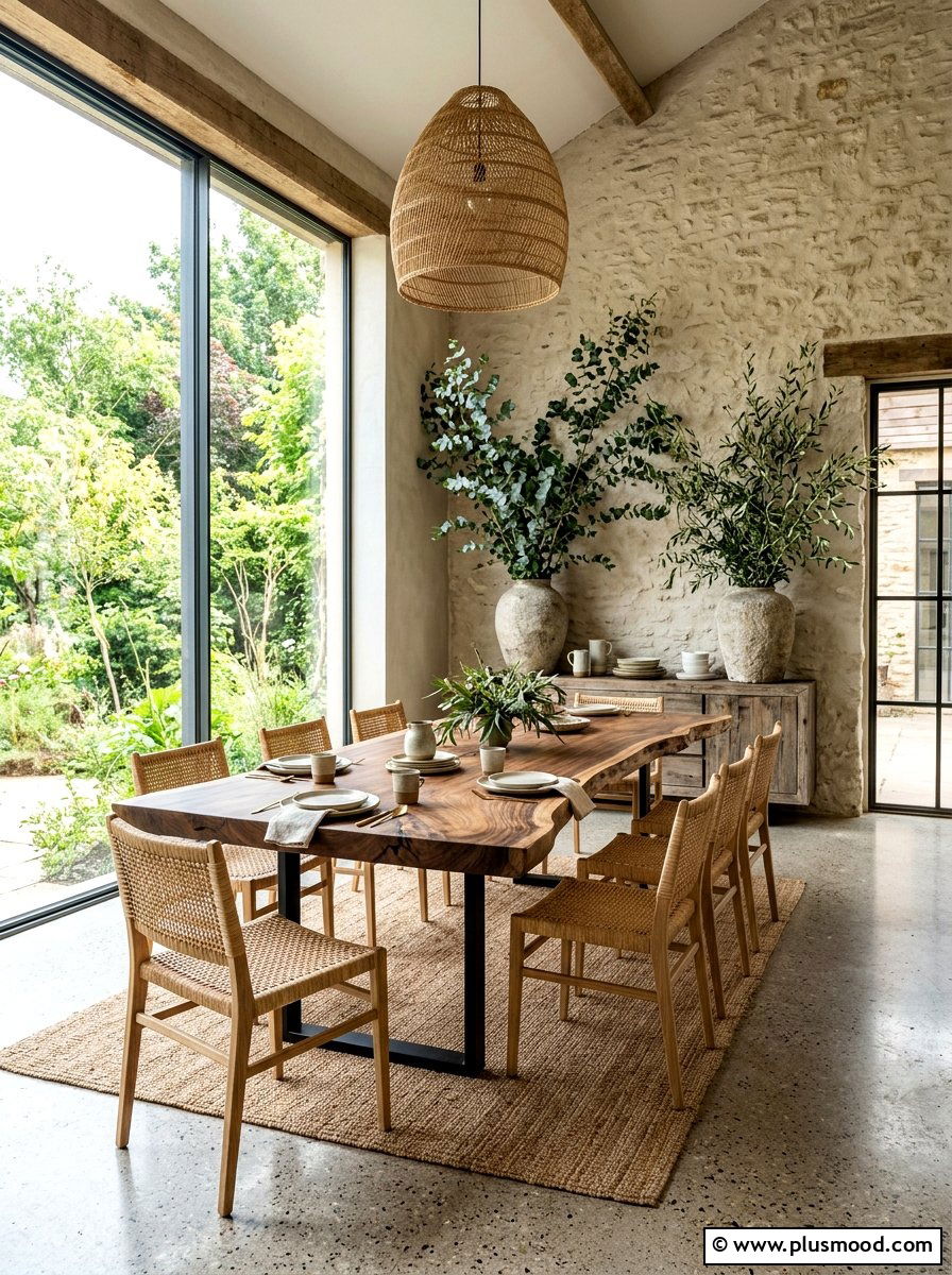 Contemporary Organic Dining Room - 25 late summer dining room ideas